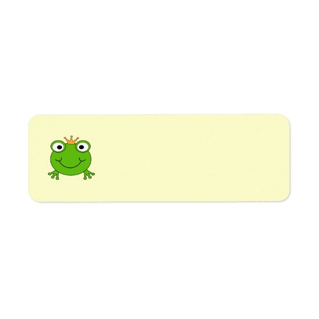 Froschprinz. Frosch lächeln mit einer Krone. (Vorne)