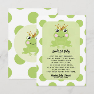Froschprinz-Geschichtenbuch-Anfrage Baby Shower Einladung