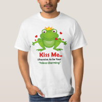 Froschprinz mit Kuss mir Text Männer im Shirt
