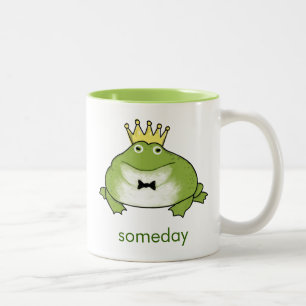 Froschprinz - Süßer Amphibie wartet auf Ihren Kuss Zweifarbige Tasse