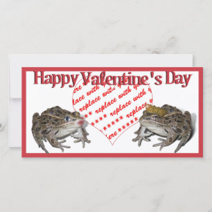 Froschprinz und küssender Frosch Valentins Foto Ra Feiertagskarte
