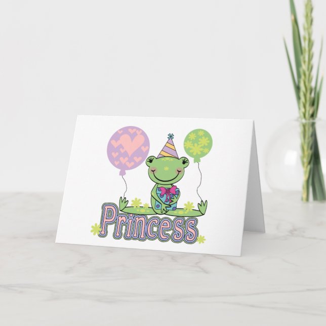 Froschprinzessin Birthday Tshirts und Geschenke Karte (Vorderseite)