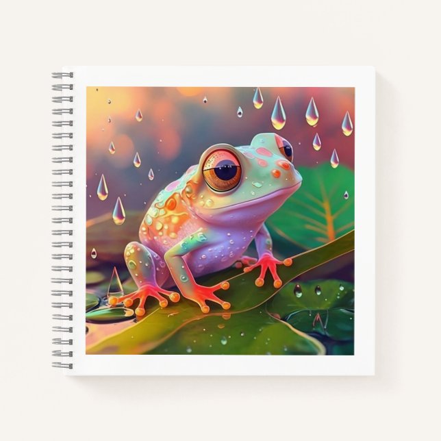 Froschregenbedeckung Notizbuch (Vorderseite)
