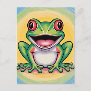 Froschs sanftes Lächeln Postkarte