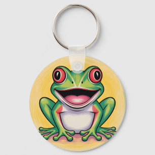 Froschs sanftes Lächeln Schlüsselanhänger