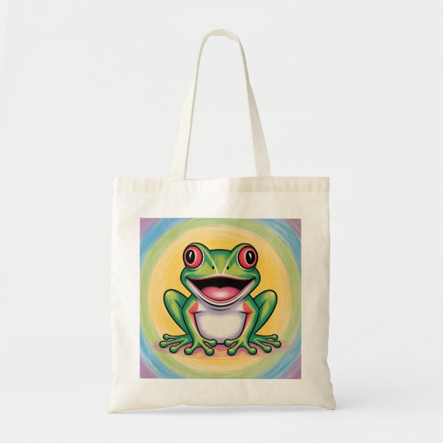 Froschs sanftes Lächeln Tragetasche (Vorne)