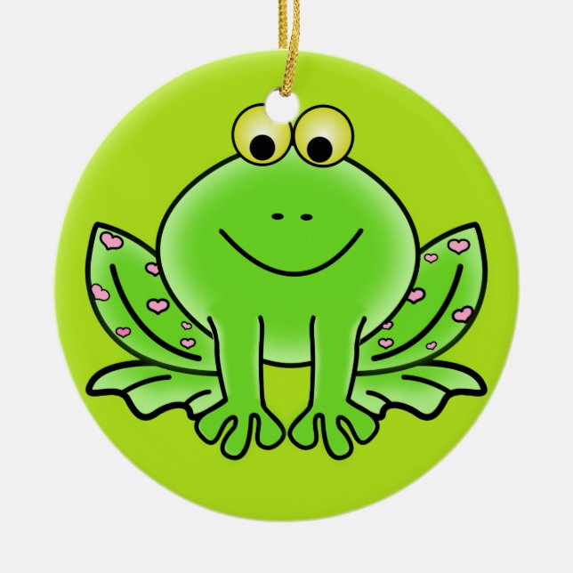 Froschschschmuck Keramikornament (Vorne)