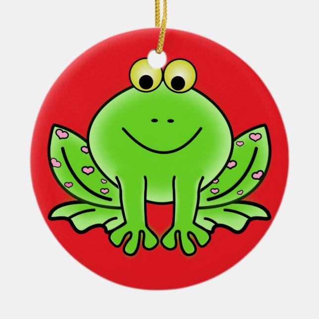 Froschschschmuck Keramikornament (Vorne)