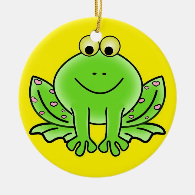Froschschschmuck Keramikornament (Vorne)