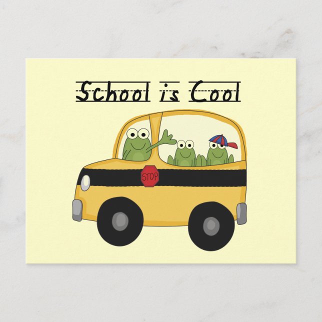 Froschschule ist Coole T - Shirt und Geschenke Postkarte (Vorderseite)