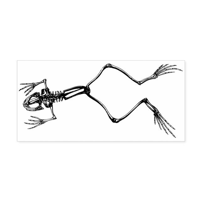 Froschskelett Gummistempel (Prägung)