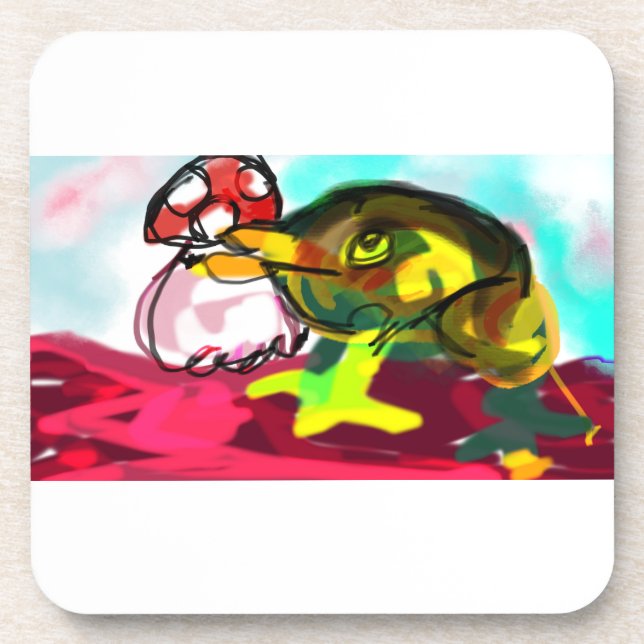 Froschspielspass Getränkeuntersetzer (Vorderseite)