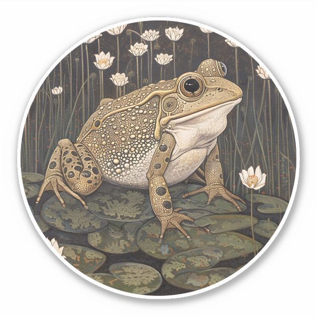 Froschsticker Aufkleber (Vorderseite)