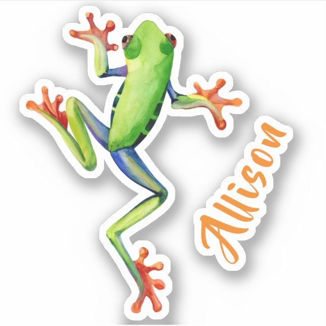Froschsticker Aufkleber (Vorderseite)