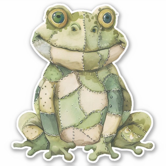Froschsticker für Scrapbooking Aufkleber (Vorderseite)