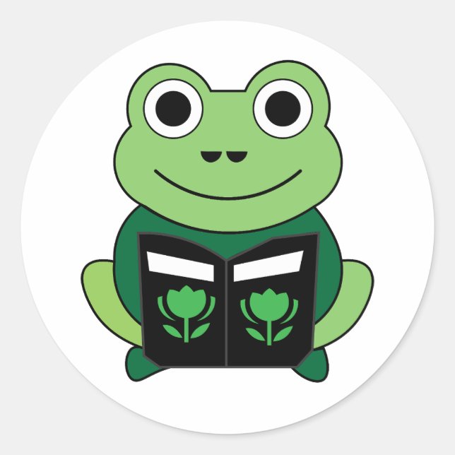 Froschsticker Runder Aufkleber (Vorderseite)