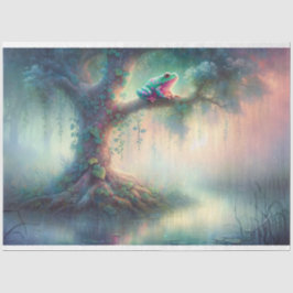 Froschsumpf-Dekoupage Seidenpapier