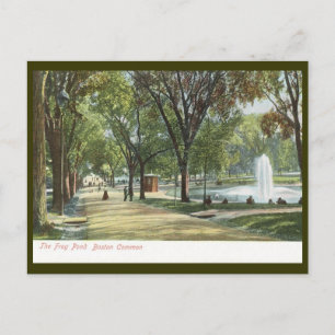 Froschteich, Boston Common c1910 Vintag Postkarte