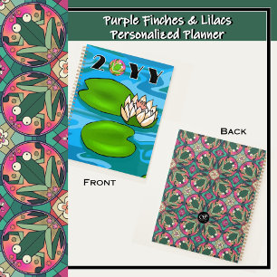 Froschteich Kaleidoskop Wasser Lilien Personalisie Planer