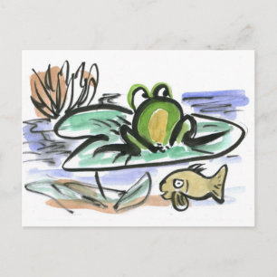 Froschteich - oben und unten postkarte