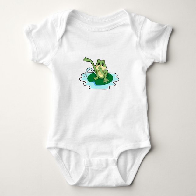 Froschtoilette Baby Strampler (Vorderseite)