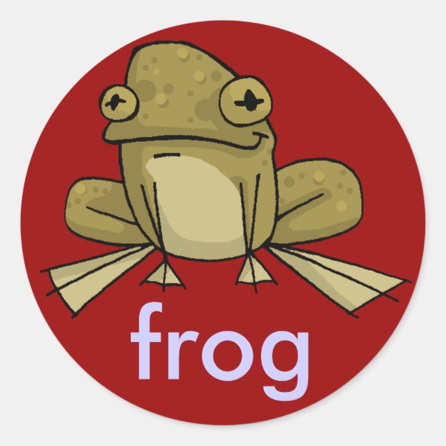 Froschtoilette Runder Aufkleber (Vorderseite)