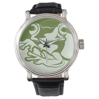 Froschwache Armbanduhr