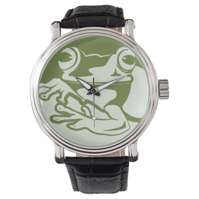 Froschwache Armbanduhr (Vorderseite)
