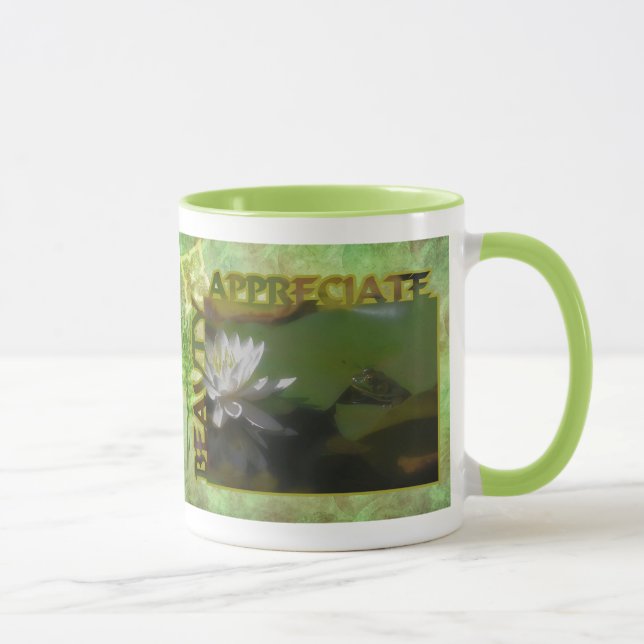 Froschwasserlilie Schönheit Inspiration Tasse (Rechts)