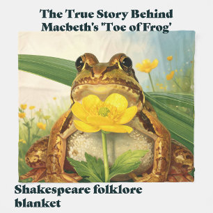 Froschzehe mit Butterblume Goblincore-Naturkunst Fleecedecke