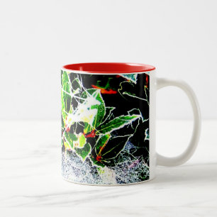 Frost bedeckt heilig für Weihnachten Zweifarbige Tasse