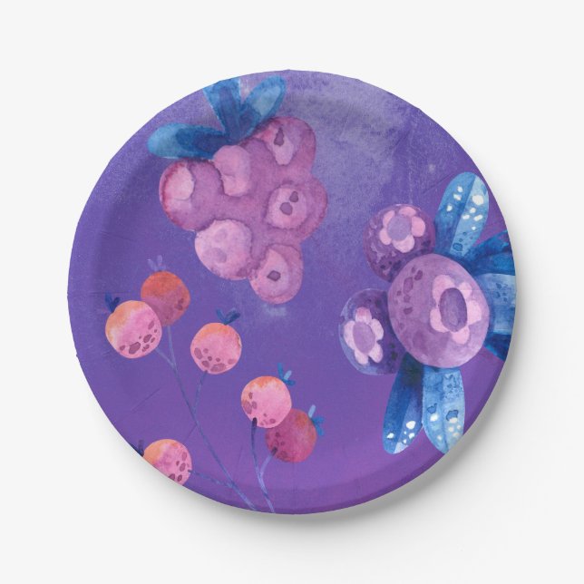 Frost Berry Winter Party Pappteller (Vorderseite)