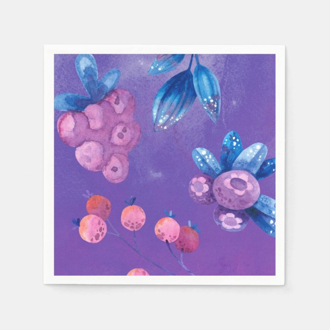 Frost Berry Winter Party Serviette (Vorderseite)