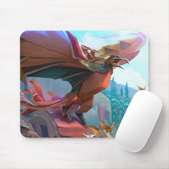 Frost Dragon Gaming Mousepad | Personalisierbar (Mit Mouse)