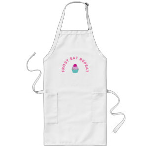 Frost Eat Repeat Cupcake-Design Lange Schürze
