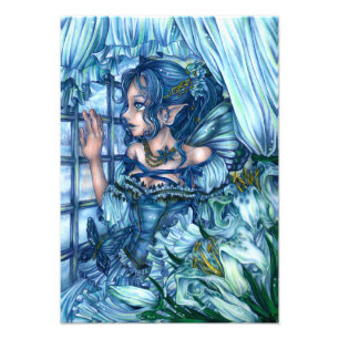 Frost Fairy Girl's View of a Saphire Winter Fotodruck