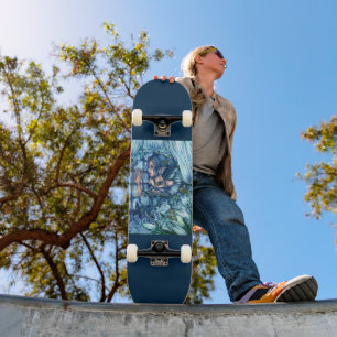 Frost Fairy Girl's View of a Saphire Winter Skateboard