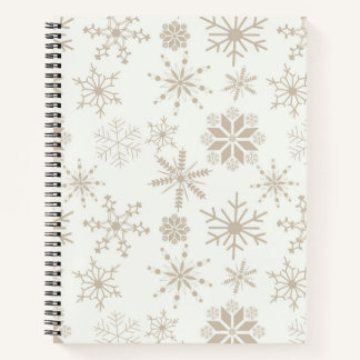 Frost & Flourish Schneeflocken – Leinen Notizbuch