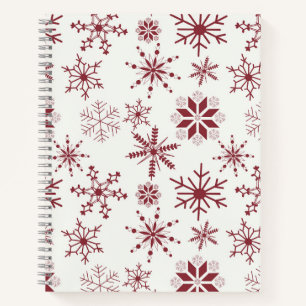 Frost & Flourish Schneeflocken – Scharlachrot Notizbuch