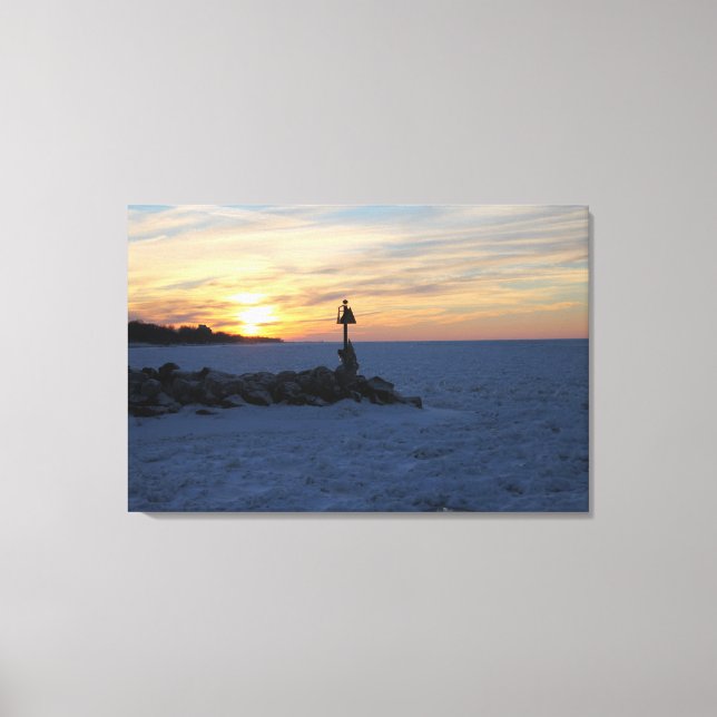 Frost in Time Sunset Leinwanddruck (Vorderseite)