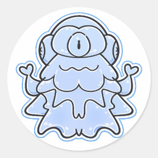 Frost Kageko Fantasy-Kreatur-Aufkleber Runder Aufkleber