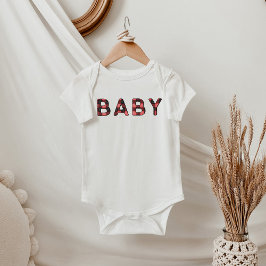 FROST Lumberjack Red Winter Flannel Baby Strampler