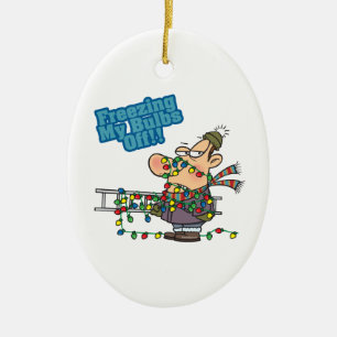 Frost meine Glühbirnen vor Weihnachtsbeleuchtung l Keramik Ornament