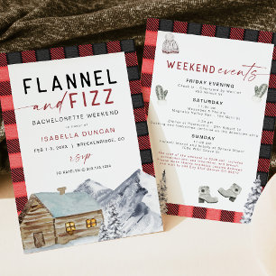 FROST Rotflanell & Fizz Winter Junggesellinnenabsc Einladung