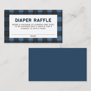 FROST Rustic Blue Flannel Diaper Raffekarte Platzkarte