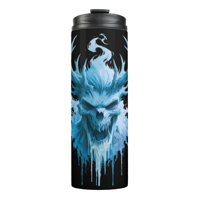 Frost-Schädel-Reisebecher Thermosbecher (Vorderseite)