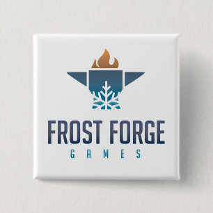 Frost-Schmiede-Spiel-quadratischer Knopf Button