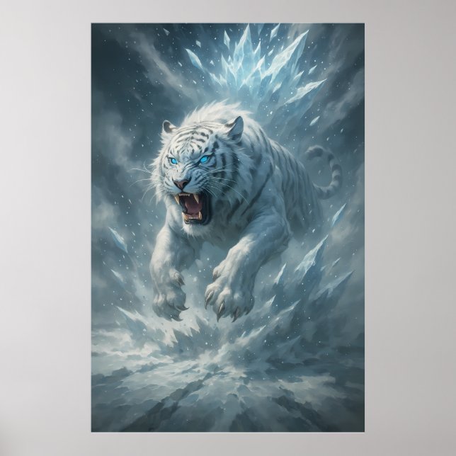 Frost White Tiger – Emperor of the Frozen Realm –  Poster (Vorne)