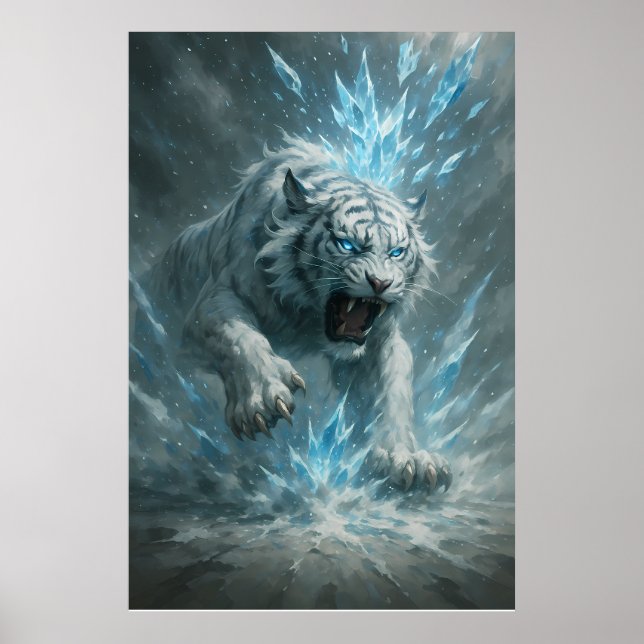 Frost White Tiger – Emperor of the Frozen Realm –  Poster (Vorne)