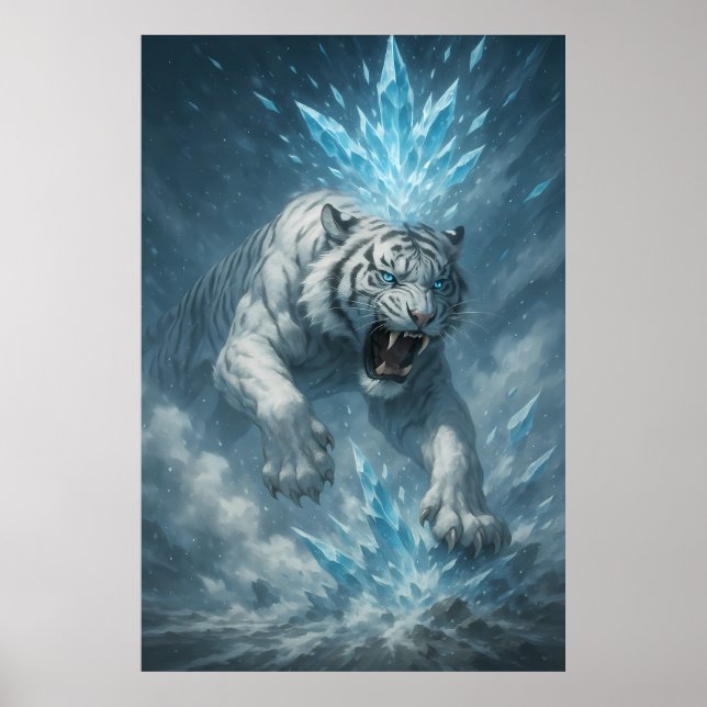 Frost White Tiger – Emperor of the Frozen Realm –  Poster (Vorne)